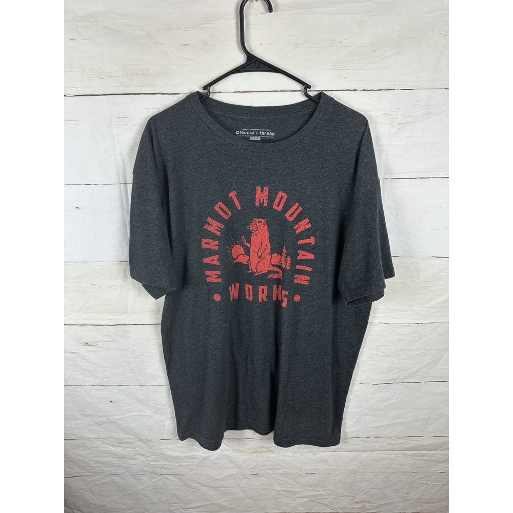 MARMOT x Thread Collab Beaver Mountain Works Red Gray Shirt Outdoor‎ XL
